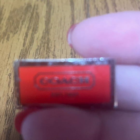 Coach Red and Silver Logo Tag badge ❤️🧨 - Picture 3 of 4
